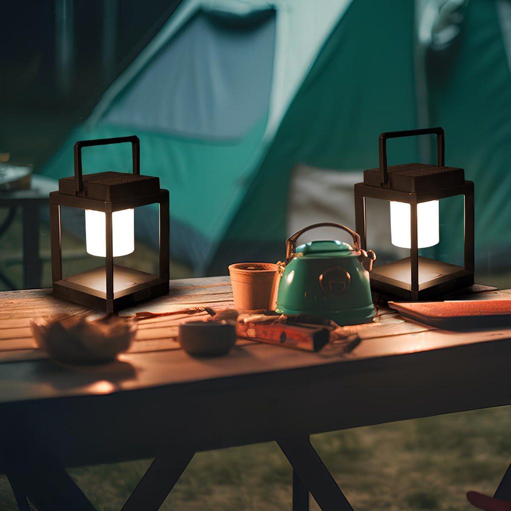 Lámparas Solares Modernas para Exteriores con Brillo Ajustable para Camping o Jardín