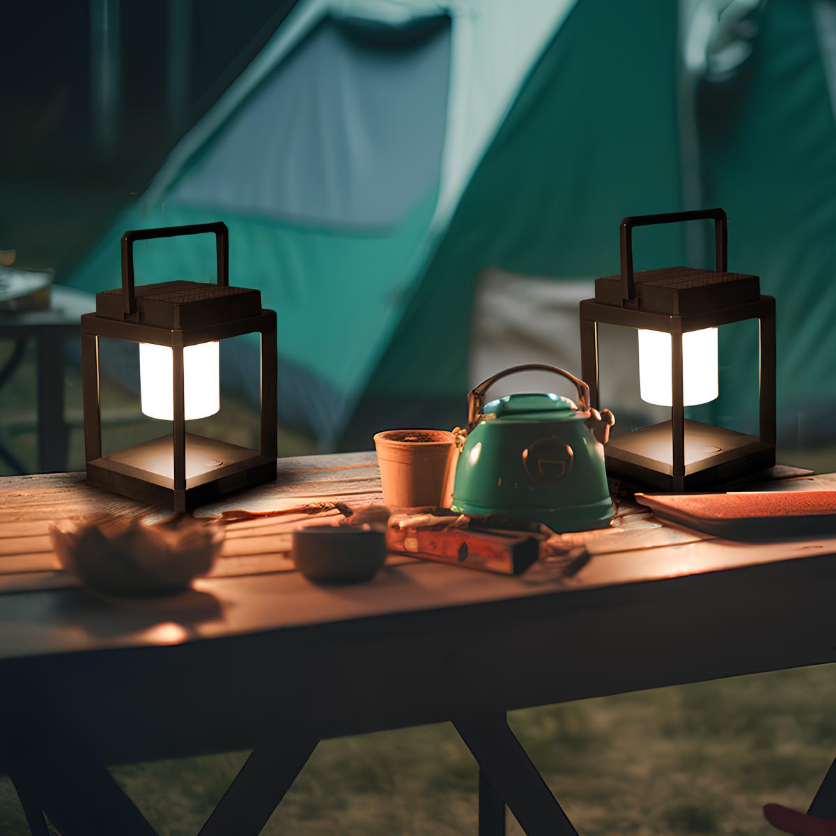Lámparas Solares Modernas para Exteriores con Brillo Ajustable para Camping o Jardín