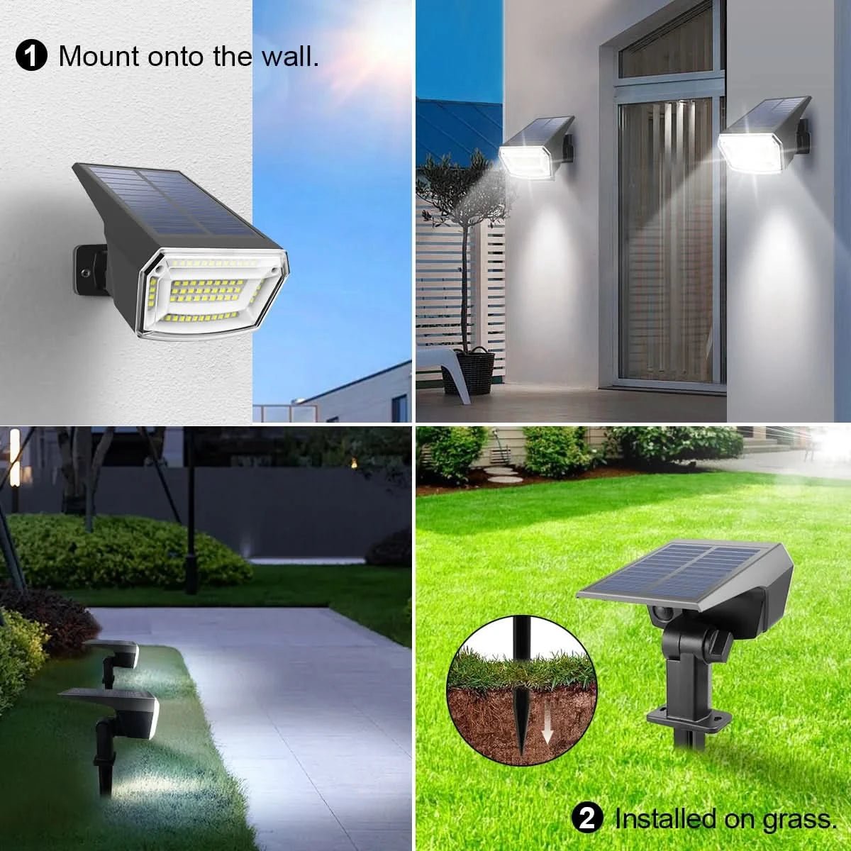 SUNRAYLUX – Luz de Inundación LED Solar para Iluminación de Seguridad Exterior