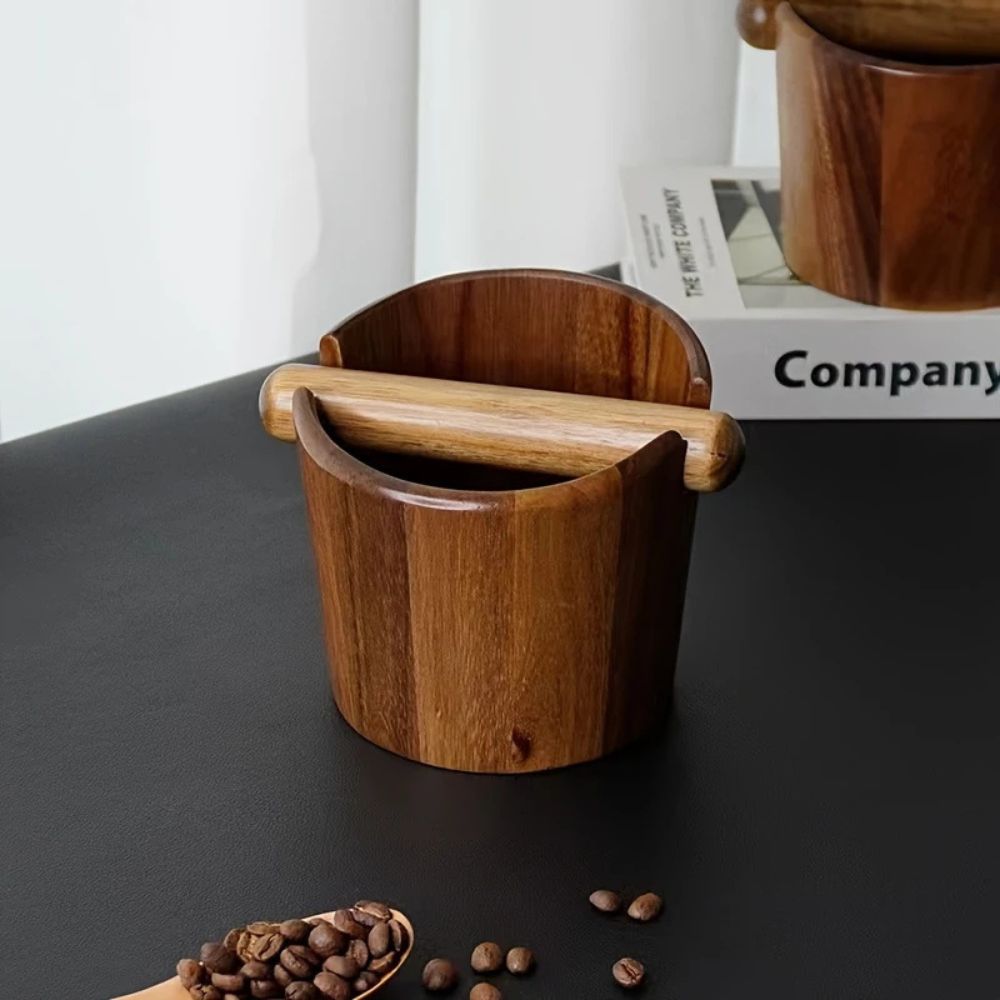 Caja de Golpe de Café de Madera Sólida