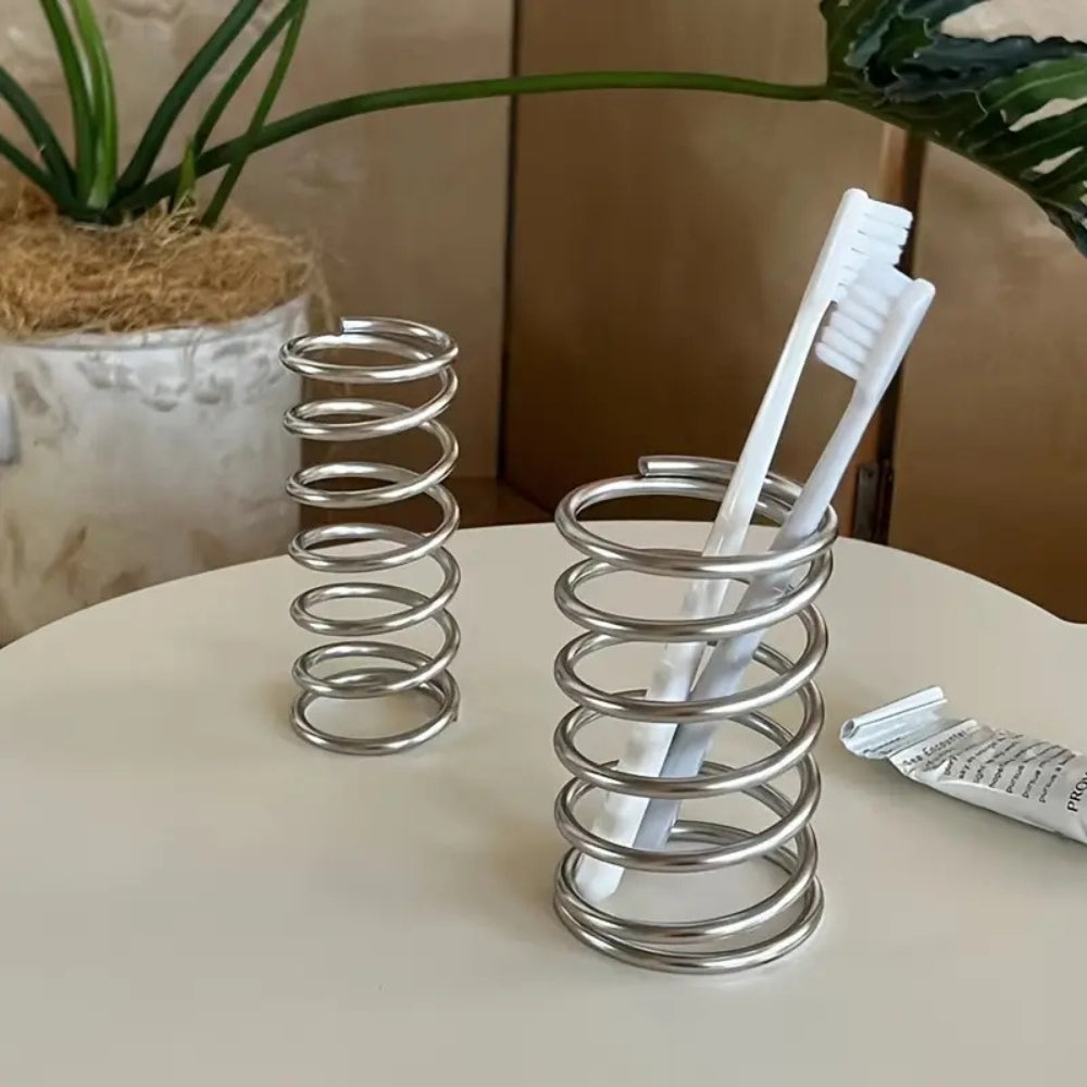 Soporte para Cepillos de Dientes de Acero Inoxidable en Espiral