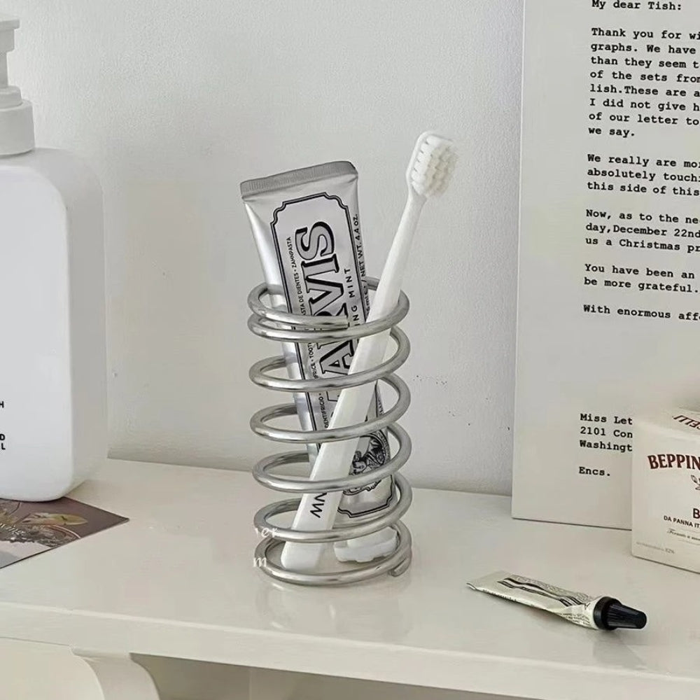 Soporte para Cepillos de Dientes de Acero Inoxidable en Espiral