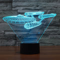 Lumora 3D Star Trek Enterprise Nave LED Lámpara - Luz óptica multicolor