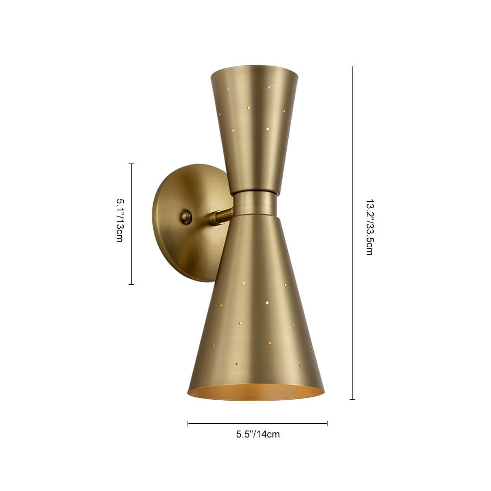 Brassica | Aplique de pared en forma de cono doble