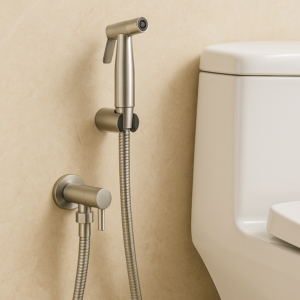 Rociador de Bidet de Acero Inoxidable AquaNova – Ducha Higiénica para Inodoro con Soporte de Pared | Kalsten
