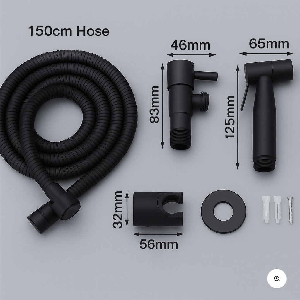 Rociador de Bidet de Acero Inoxidable AquaNova – Ducha Higiénica para Inodoro con Soporte de Pared | Kalsten