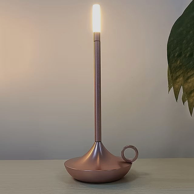 Vela Giavi - Elegante, Moderna Vela con Iluminación Regulable y Carga USB