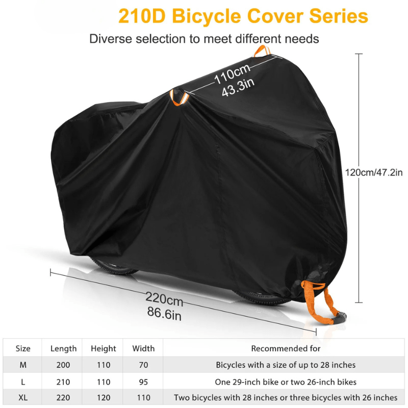 Funda para Bicicleta Impermeable con Protección contra el Viento
