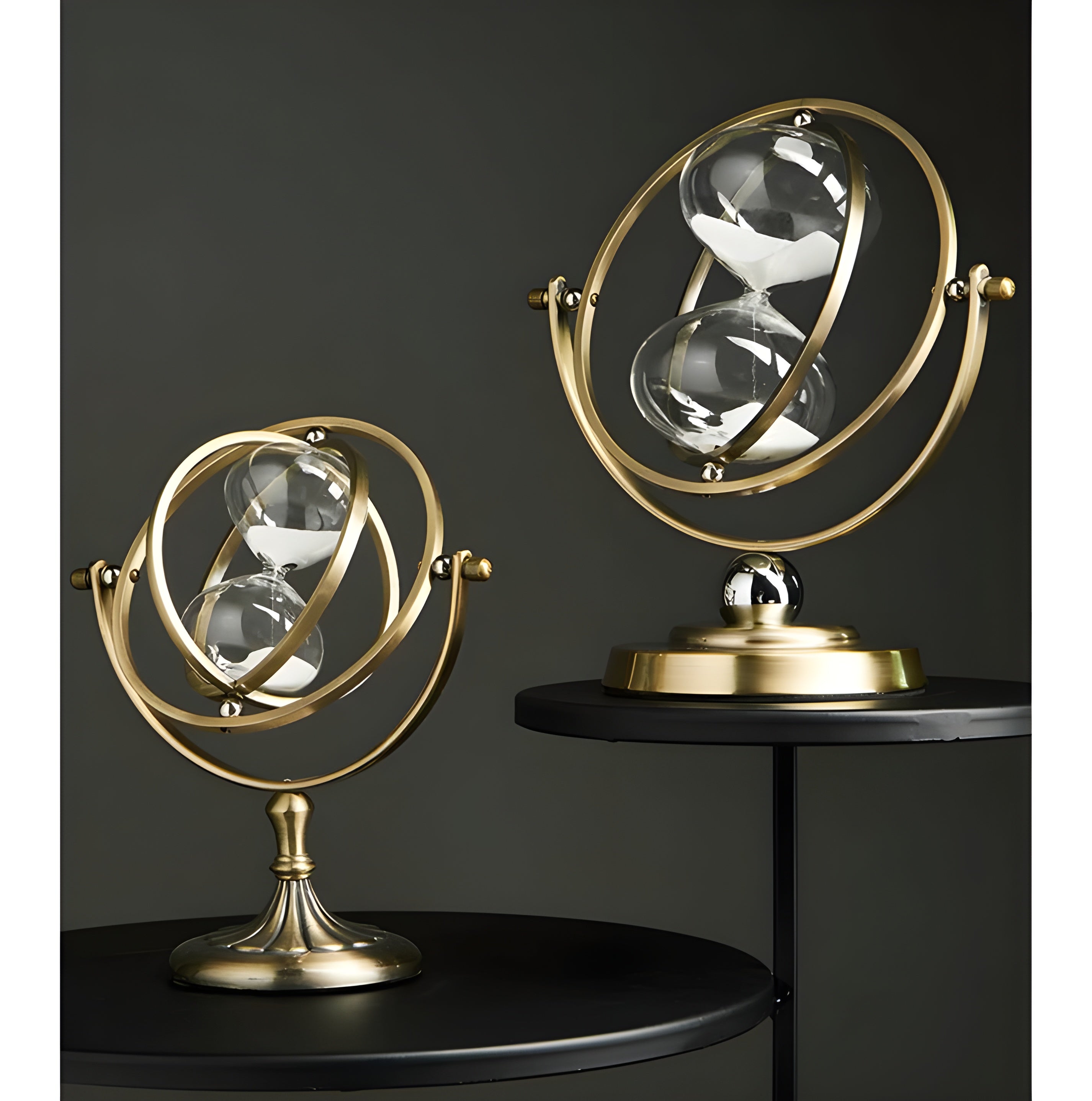 Kalsten | Reloj GracefulTime – Lujoso Reloj de Arena con Elegante Marco Dorado y Diseño Atemporal