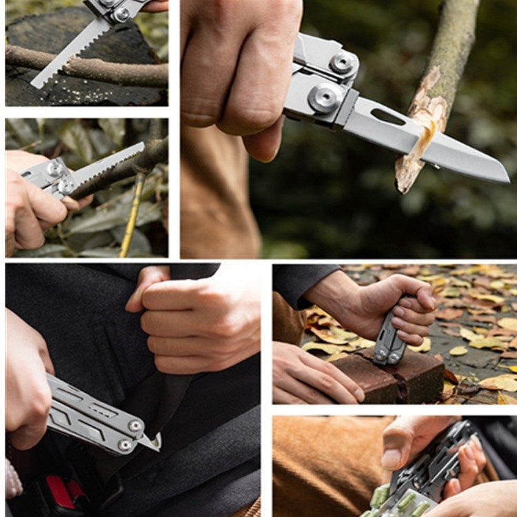 Lisslune | Alicates Multifuncionales 14 en 1 Plegables Combinados Gadget EDC Equipamiento de Supervivencia Camping Herramienta Universal Alicates