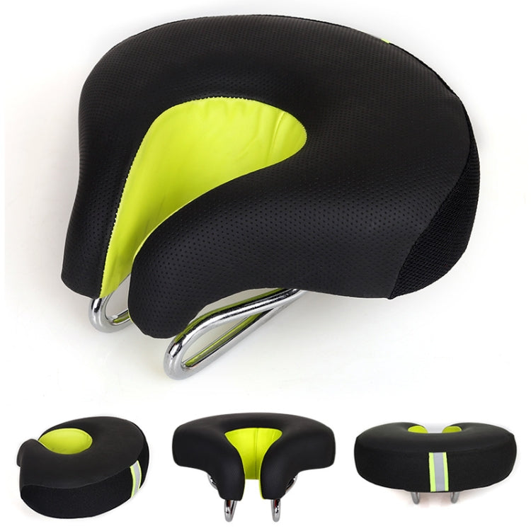 BowLift | Asiento de Bicicleta Sin Costuras para Montaña con Almohadilla Gruesa y Suave (Verde)