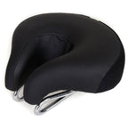 Silla de bicicleta de montaña sin nariz con acolchado grueso y suave (Negro)