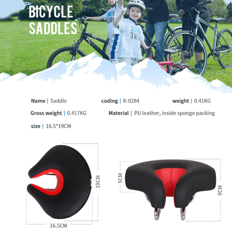 Kalsten | Silla de bicicleta sin nariz para montaña con acolchado grueso y suave (Azul)