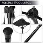 Silla plegable exterior, silla de espera portátil, asiento para pesca, silla plegable telescópica