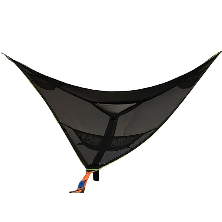 Tienda de aire portátil familiar de 2.8 m para camping, hamaca triangular multi-persona (Negro)