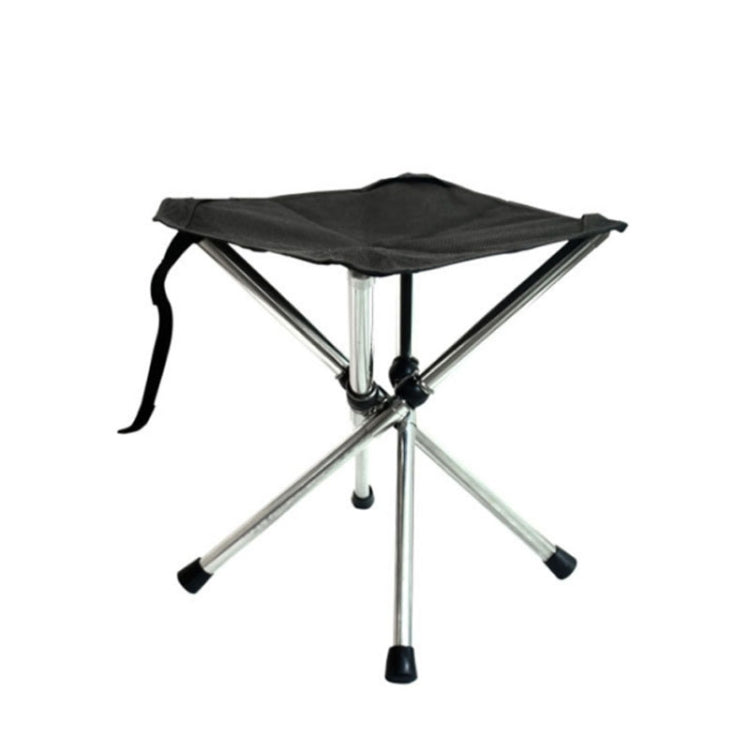 Lisslune | Taburete portátil retráctil de acero inoxidable para exteriores, silla plegable para camping, playa y pesca, Especificaciones: L