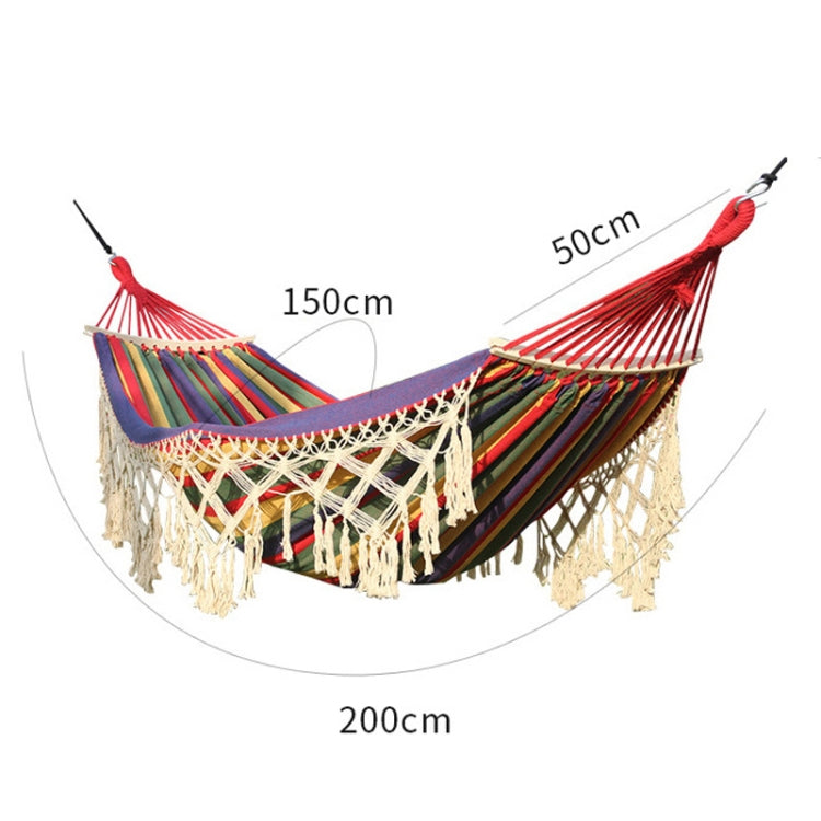 Kalsten | Hammock de Lona Doble para Camping al Aire Libre de 200x150cm con Poste (Blanco)