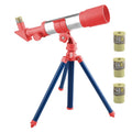 Lisslune | Telescopio Astronómico Múltiple de Alta Definición para Niños Ayudas Didácticas de Ciencia (Modelo B Rojo)
