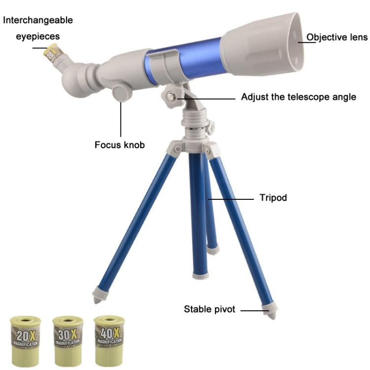 Lisslune | Telescopio Astronómico Múltiple de Alta Definición para Niños Ayudas Didácticas de Ciencia (Modelo B Rojo)