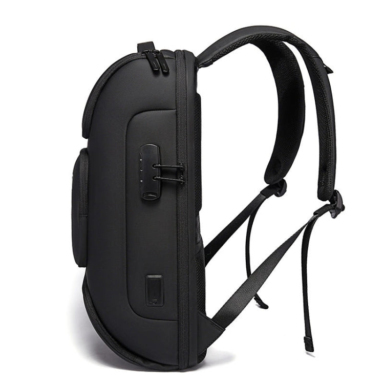 BANGE BG-7216plus Protección contra Robos Mochila de Viaje Impermeable para Hombre Bolsa para Laptop de 15.6 Pulgadas (Negro)