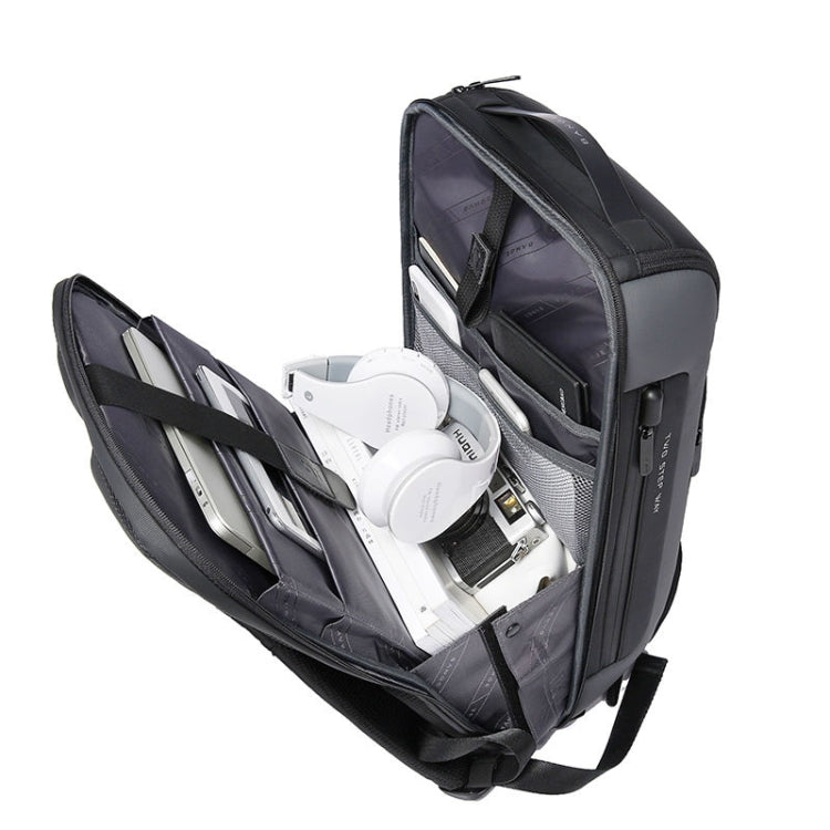 BANGE BG-7216plus Protección contra Robos Mochila de Viaje Impermeable para Hombre Bolsa para Laptop de 15.6 Pulgadas (Negro)