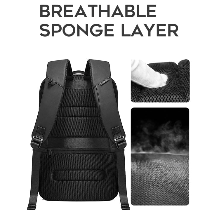 BANGE BG-7216plus Protección contra Robos Mochila de Viaje Impermeable para Hombre Bolsa para Laptop de 15.6 Pulgadas (Negro)