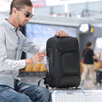 BANGE BG-7216plus Protección contra Robos Mochila de Viaje Impermeable para Hombre Bolsa para Laptop de 15.6 Pulgadas (Negro)