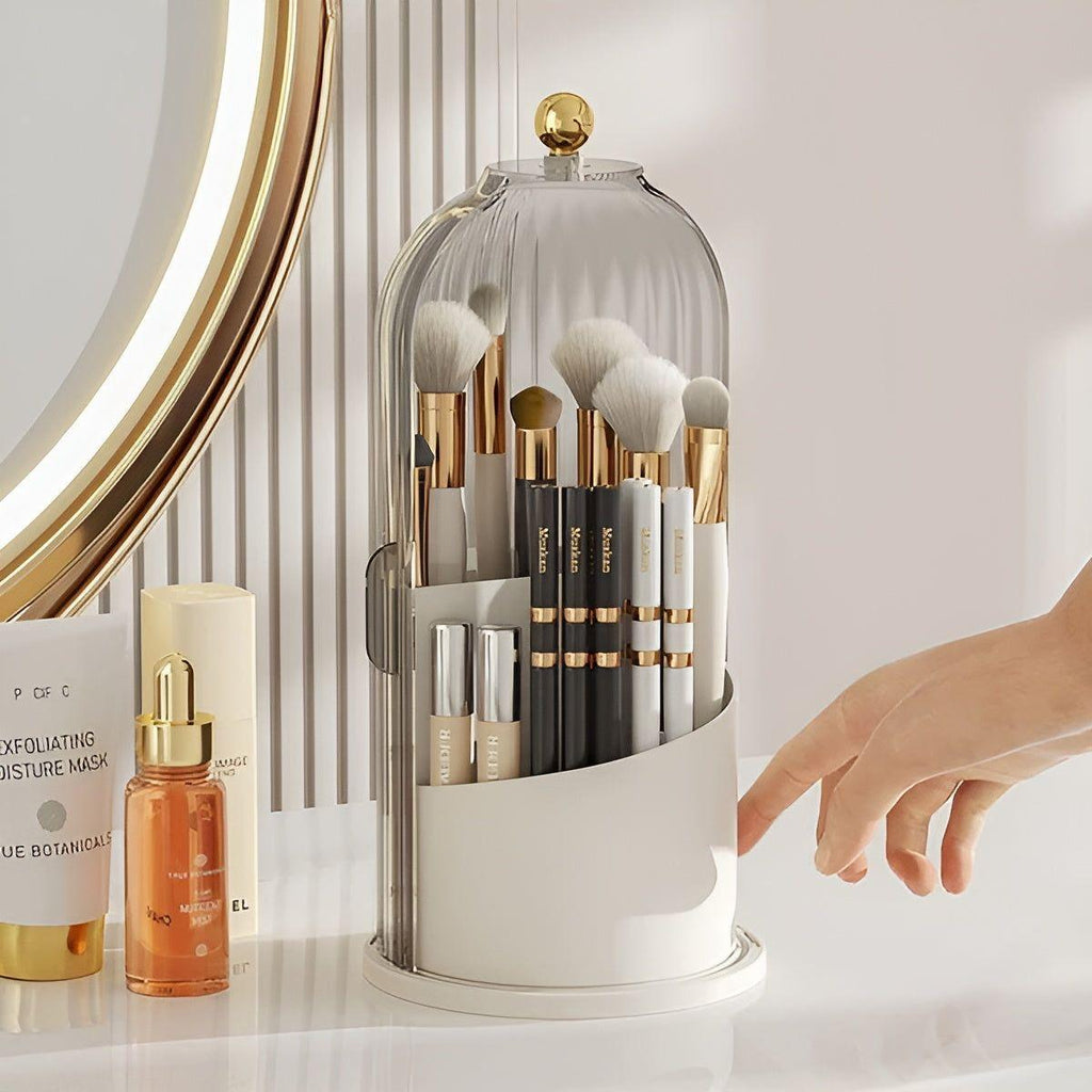 BeautySphere - Organizador de Maquillaje Rotativo 360° para un Almacenamiento sin Esfuerzo de Brochas