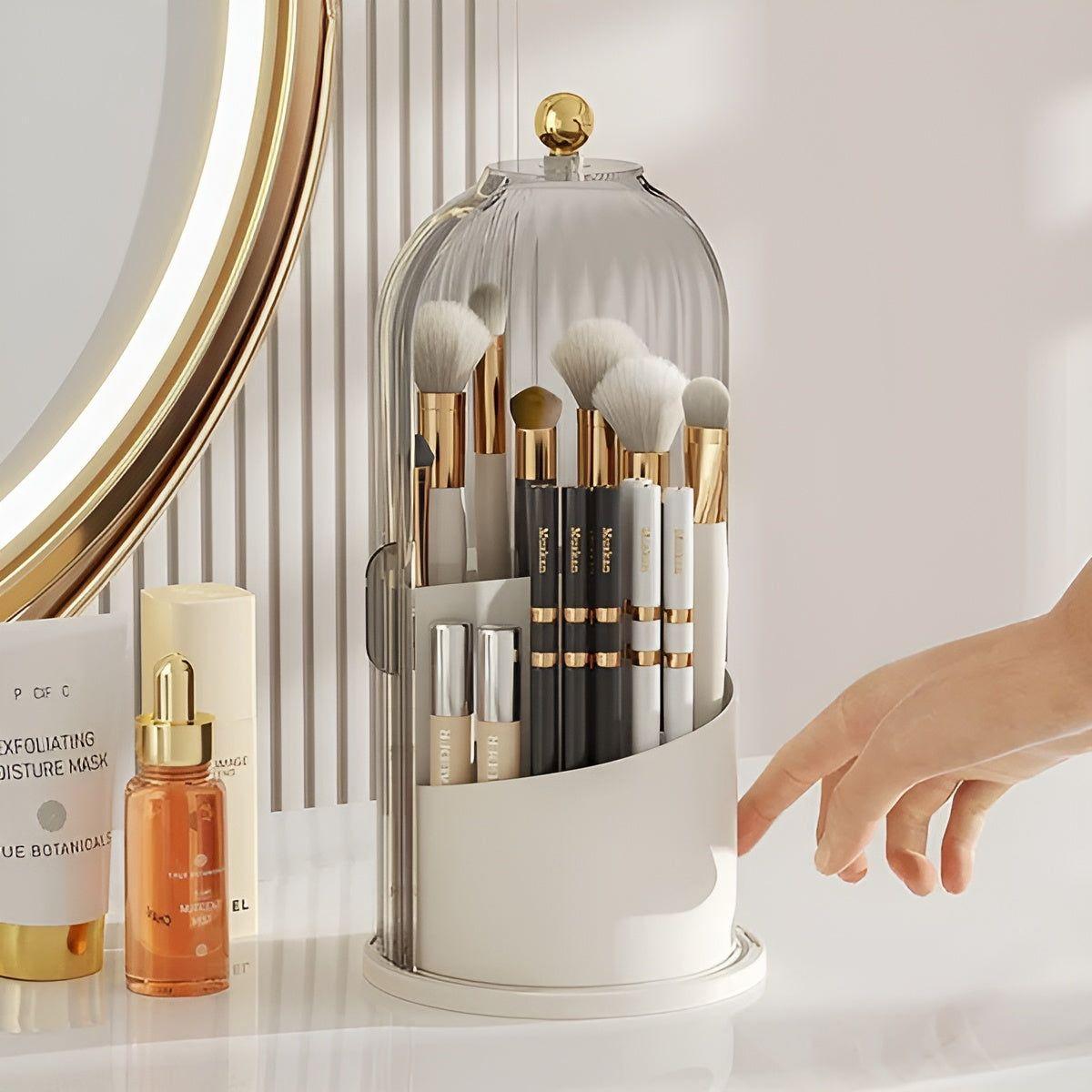 BeautySphere - Organizador de Maquillaje Rotativo 360° para un Almacenamiento sin Esfuerzo de Brochas