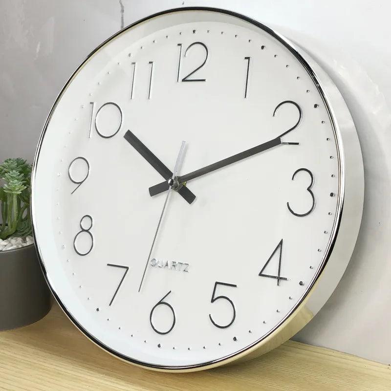 SMOOTHTIME – Reloj de pared silencioso de 12 pulgadas, sin tictac, para decoración moderna
