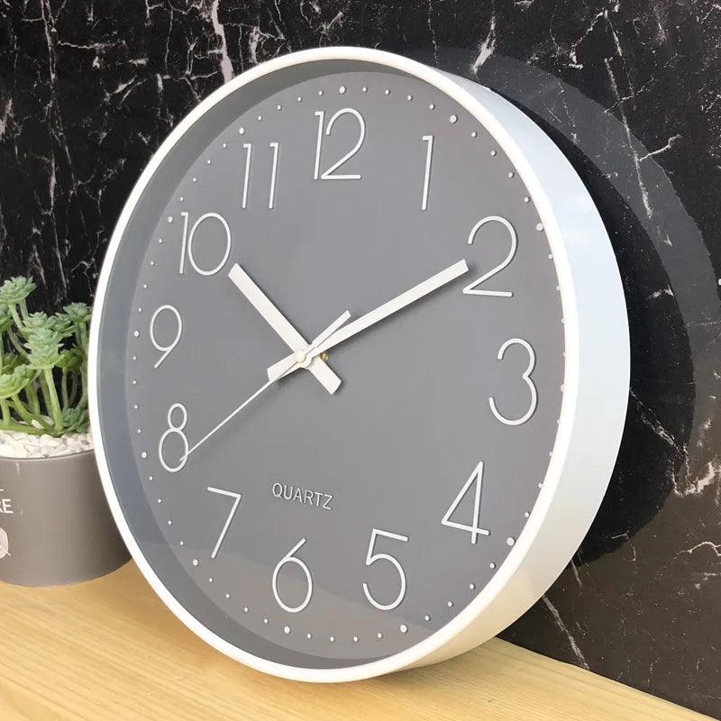 SMOOTHTIME – Reloj de pared silencioso de 12 pulgadas, sin tictac, para decoración moderna