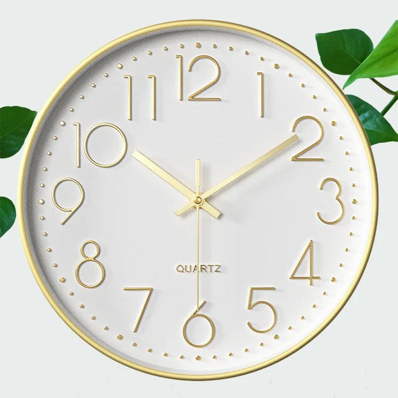 SMOOTHTIME – Reloj de pared silencioso de 12 pulgadas, sin tictac, para decoración moderna