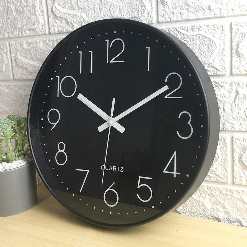 SMOOTHTIME – Reloj de pared silencioso de 12 pulgadas, sin tictac, para decoración moderna