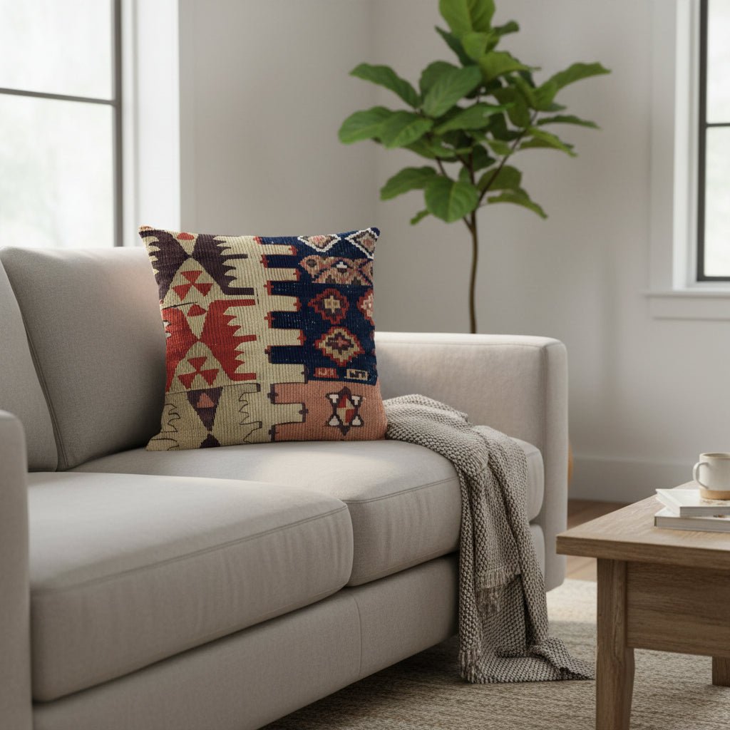 BOHOVA – Funda de cojín boho elegante para acentos cálidos en el hogar