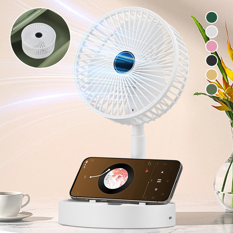 Ventilador de Mesa de Diseño Telescópico Portátil con Funcionamiento Silencioso