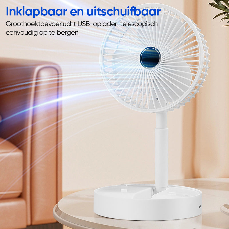Ventilador de Mesa de Diseño Telescópico Portátil con Funcionamiento Silencioso
