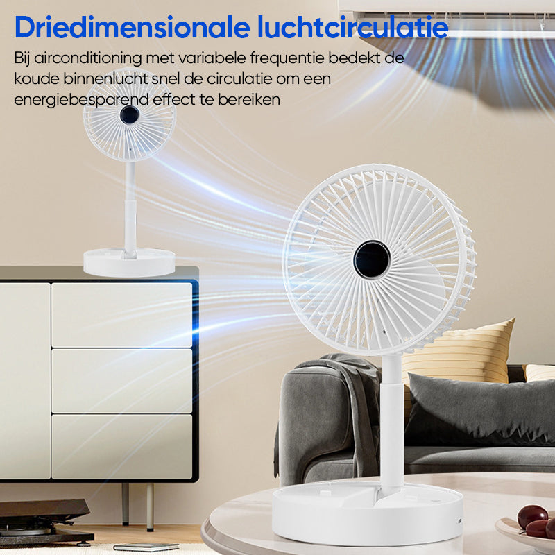 Ventilador de Mesa de Diseño Telescópico Portátil con Funcionamiento Silencioso