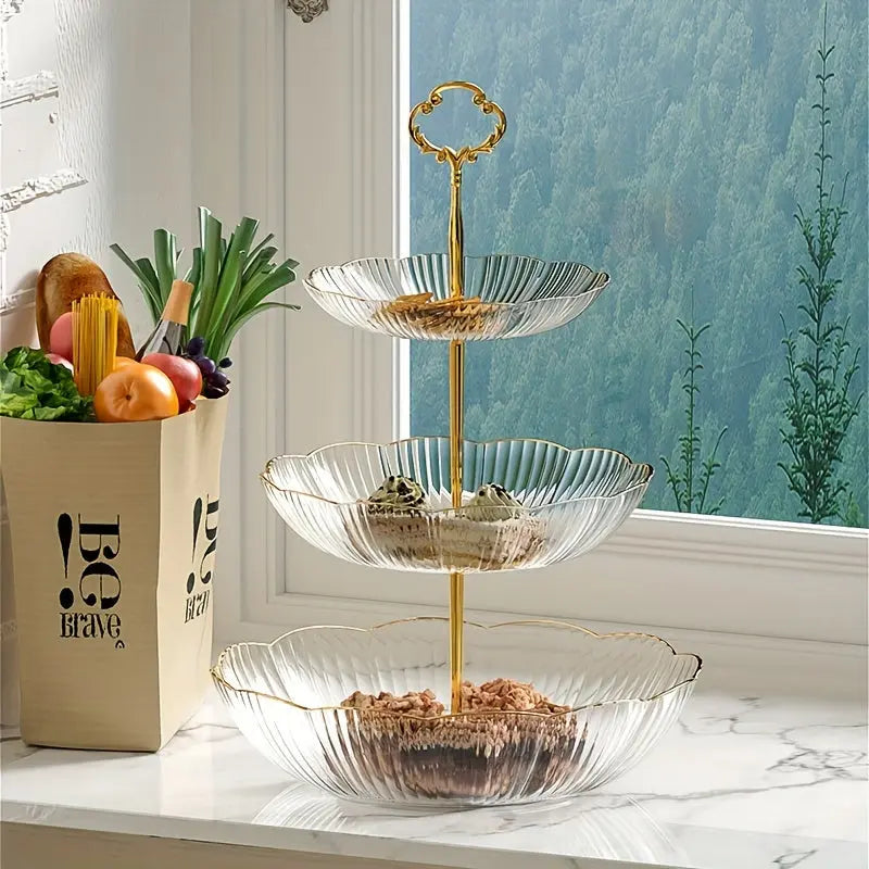 KITCHENTIER – Estante de Frutas Moderno de 3 Niveles