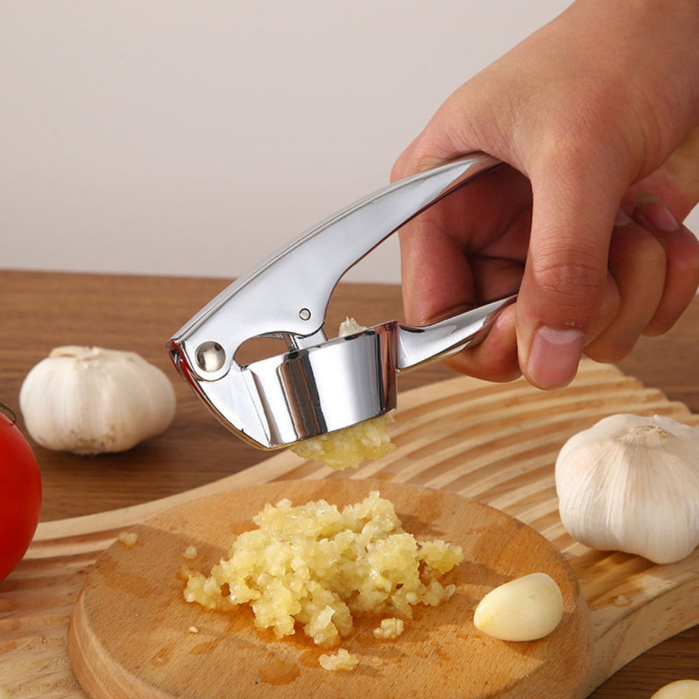 Exprimidor de Ajo Minimalista de Acero Inoxidable con Mango Antideslizante