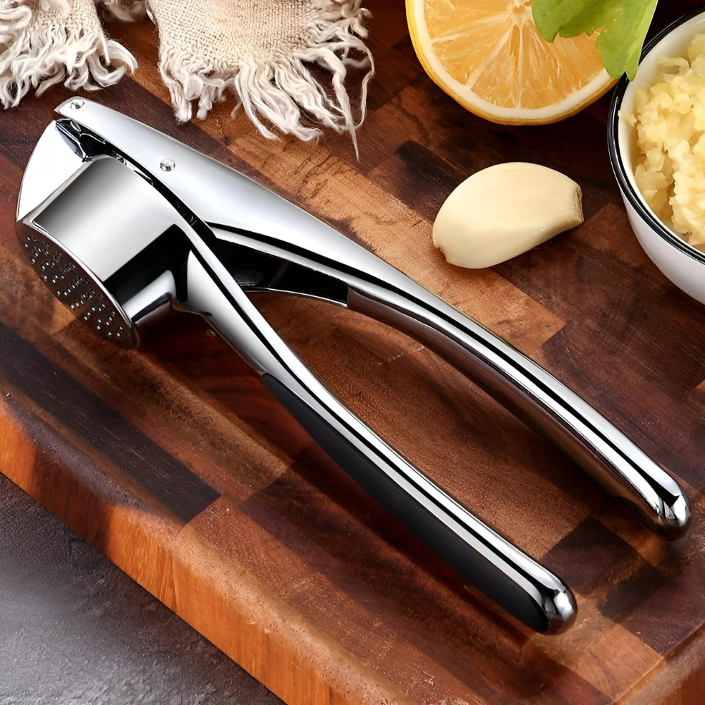 Exprimidor de Ajo Minimalista de Acero Inoxidable con Mango Antideslizante
