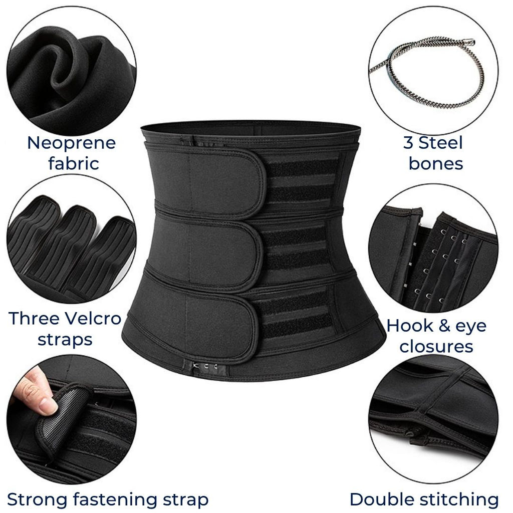 ThermoCore | Cinturilla de Compresión – Triple Compresión – Ajuste de Neopreno Transpirable – Uso Post-Entrenamiento y Postparto Kalsten