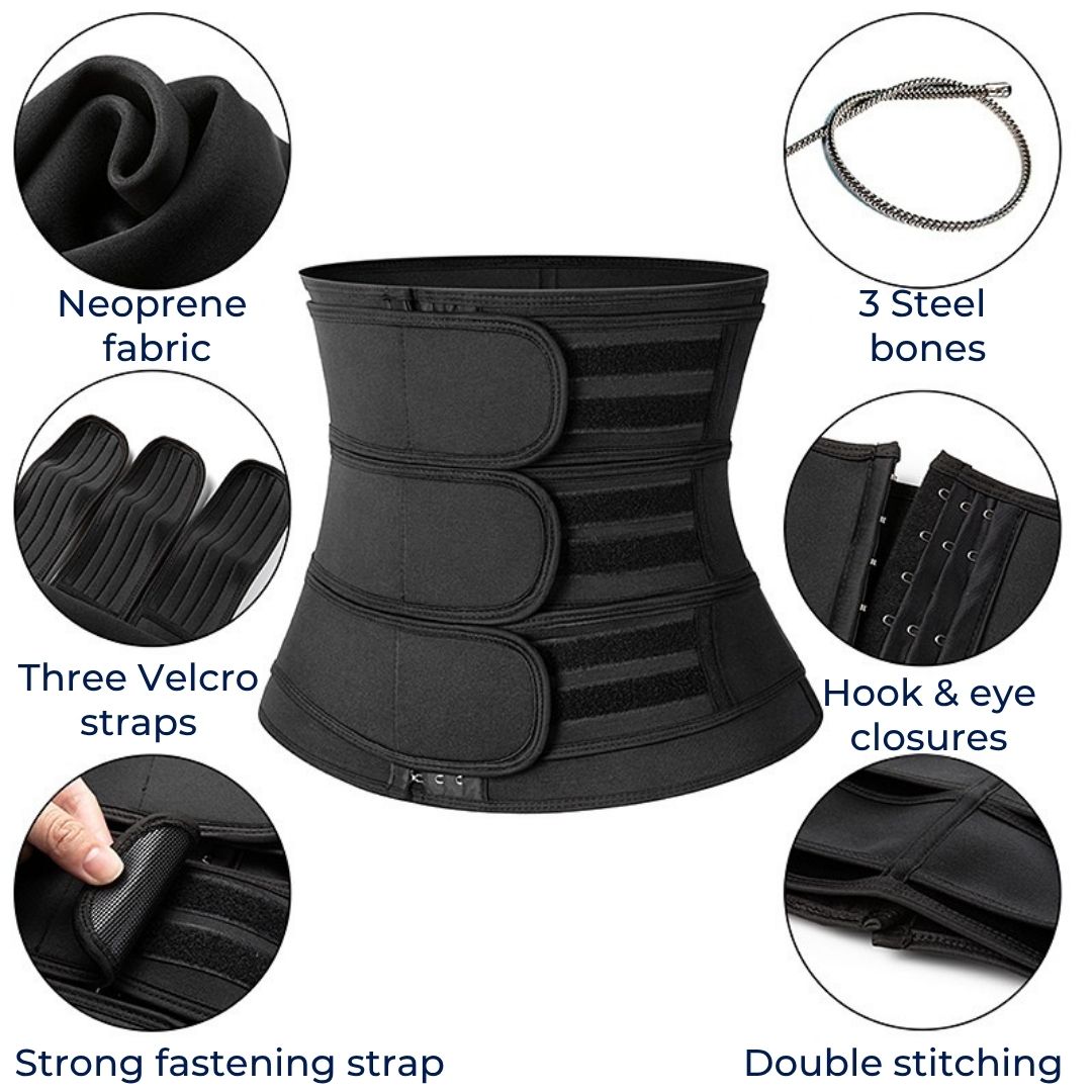 ThermoCore | Cinturilla de Compresión – Triple Compresión – Ajuste de Neopreno Transpirable – Uso Post-Entrenamiento y Postparto Kalsten