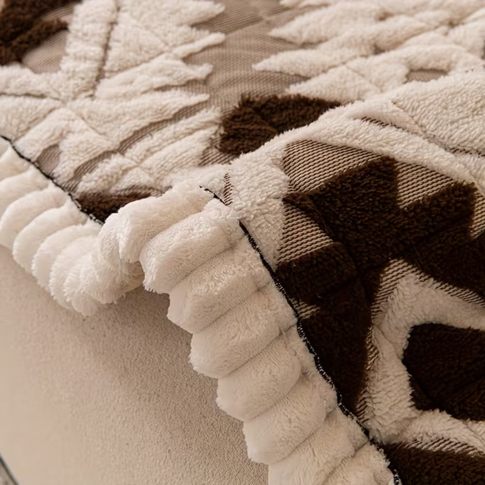 Funda de Sofá de Terciopelo Acolchada para Invierno