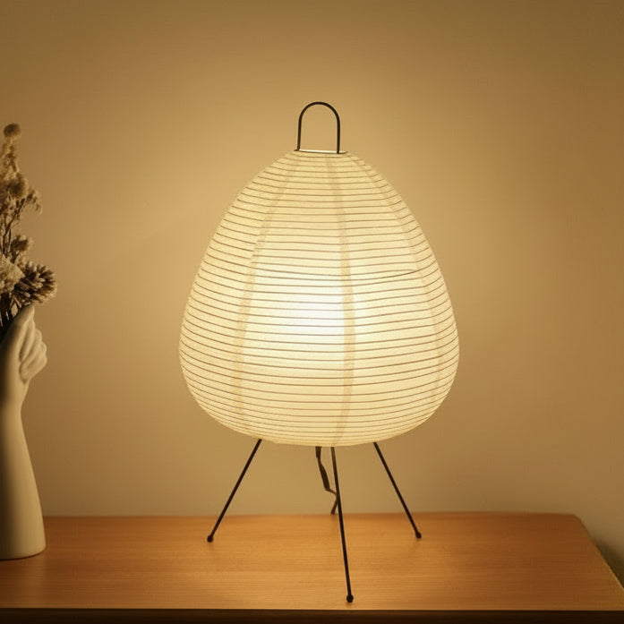 LUMIRICE – Elegante lámpara de mesa de papel de arroz con diseño japonés