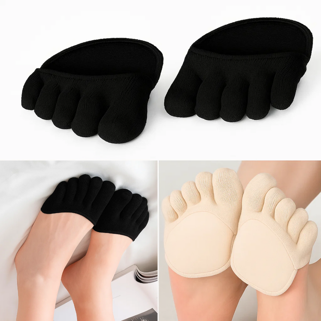 Calcetines de Dedo – Con Almohadilla en la Parte Delantera – Estilo Discreto y Transpirable Sin Mostrar – Prevención de Ampollas – Confort para el Trabajo y el Ocio Kalsten