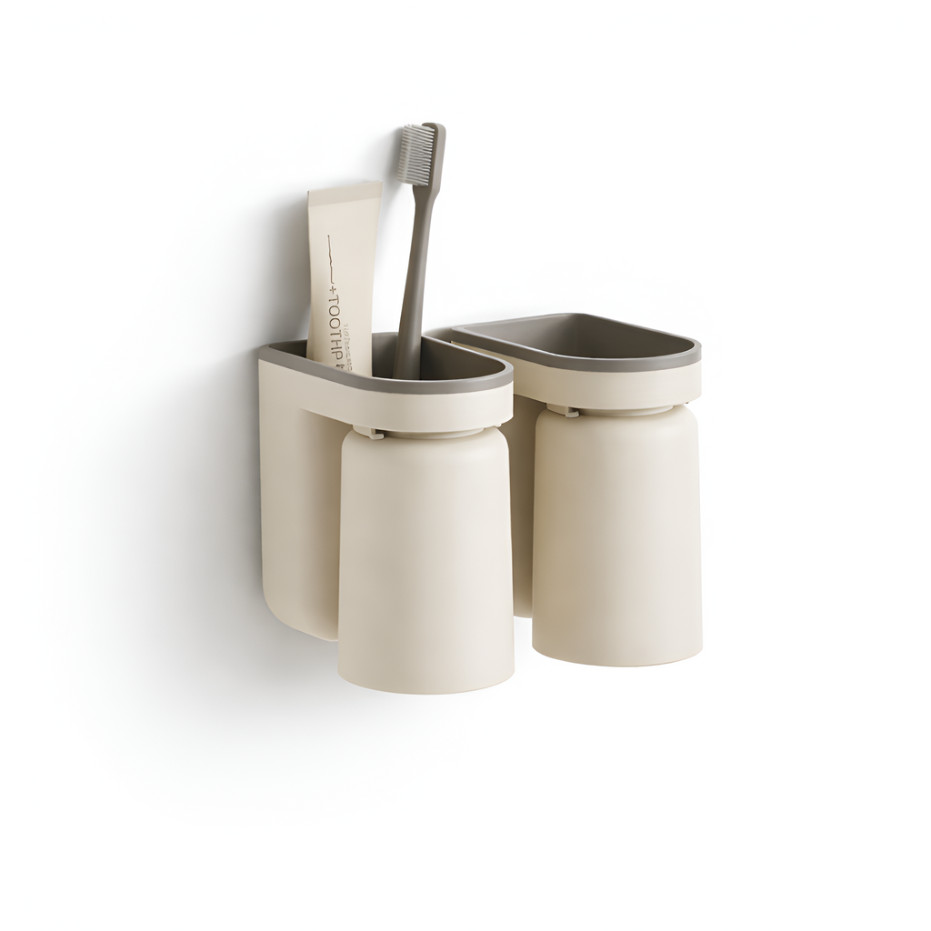 Tyrex - Organizador de Baño para Cepillos de Dientes con Vaso de Enjuague
