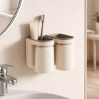 Tyrex - Organizador de Baño para Cepillos de Dientes con Vaso de Enjuague