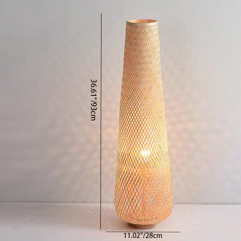 Yorumi | Lámpara de Suelo Tradicional Japonesa de Bambú con Luz Suave para Sala de Estar