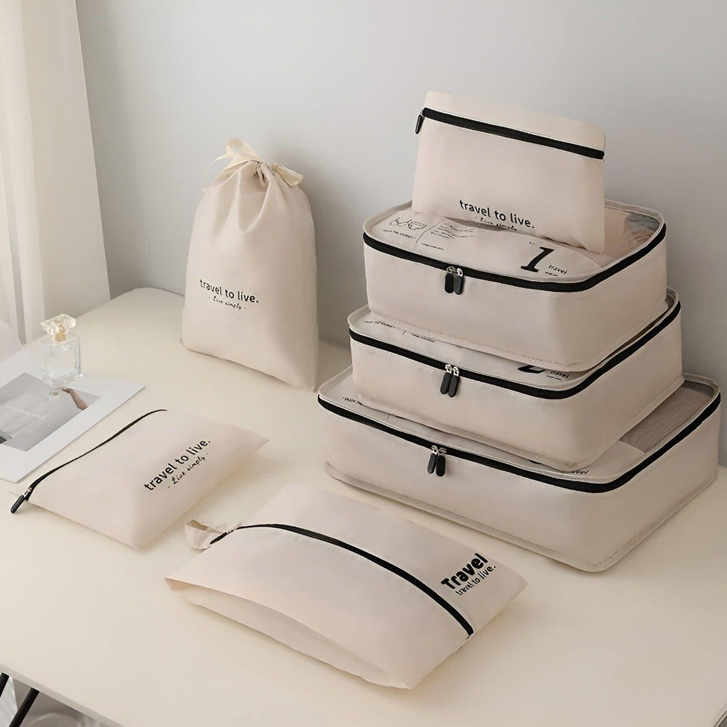 Lisslune | Set de 7 Piezas de Cubos de Embalaje para Viaje – Bolsas de Organización de Viaje de Compresión Ligera para Maletas y Equipaje