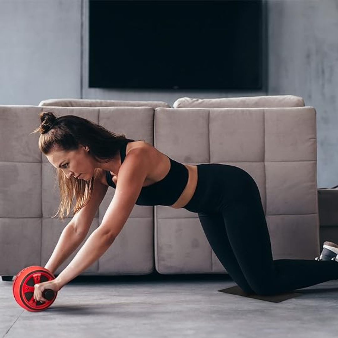 Rodillo Abdominal Pro con Ruedas Anchas y Alfombrilla Antideslizante – Entrenamiento Efectivo en Casa y en el Gimnasio